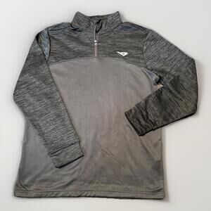 Pony Brand‎ Mens 1/4 Zip Sweatshirt Pullover Dark Gray Black Medium